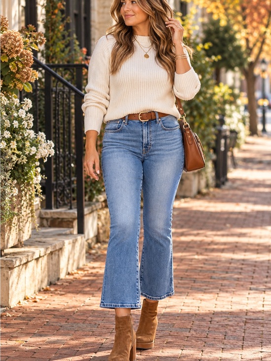 Madewell Denim - Madewell Mid-Rise Kick Out Jeans Size 32 Medium Wash Cropped Kick Flare